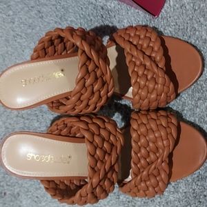 Shoe dazzle braided sandal